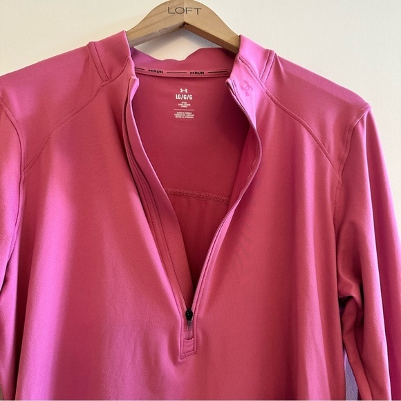 Under Armour Women's Qlifier Run 2 Half Zip Running Pink Jacket L - Picture 7 of 13